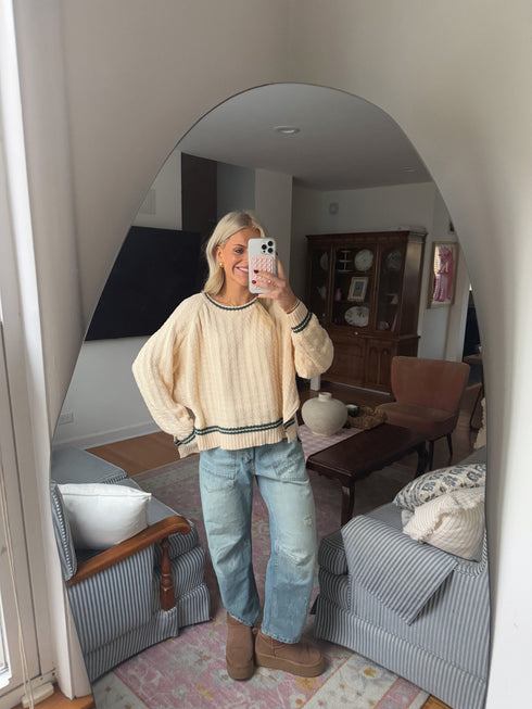 Vibe Check Cable Knit Sweater